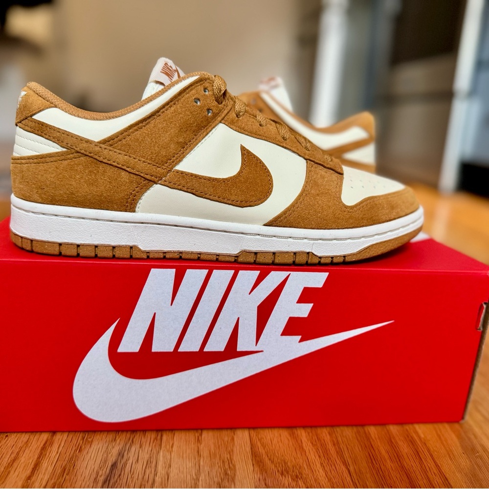 Nike Camel and Cream Dunk Low Shoes